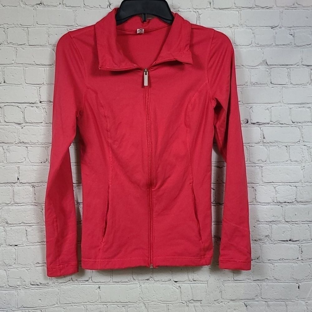 Under Armour AllSeasonGear Zip Jacket Small Coral Pink Running Workout Top - Picture 12 of 12